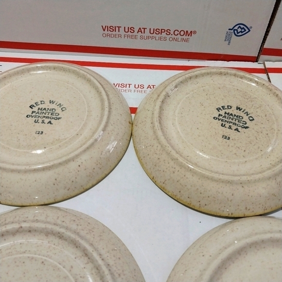 PÉPE Pattern By Red Wing Mid-Century China Saucer Plates (Set Of 6) 1962-1963 - Picture 4 of 6